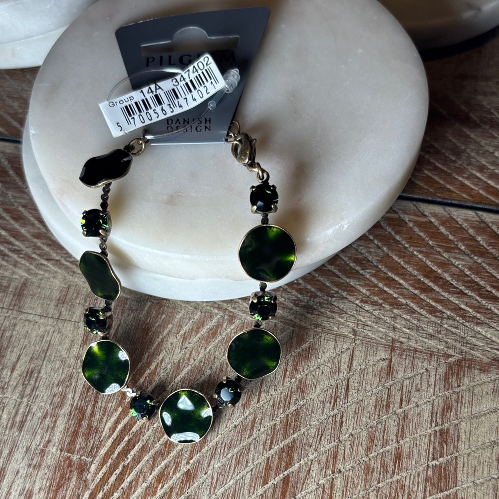 (#7) Pilgrim Dark Green Bracelet - Stylish Women's Accessory - Picture 4 of 5
